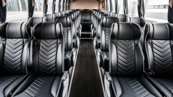 54 passenger charter bus inside johns creek